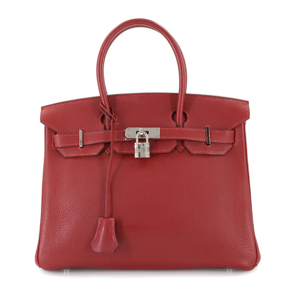 Hermes Hermès Birkin 30 Togo Rouge H Handbag with Silver Hardware and J Stamp - Picture 1 of 10